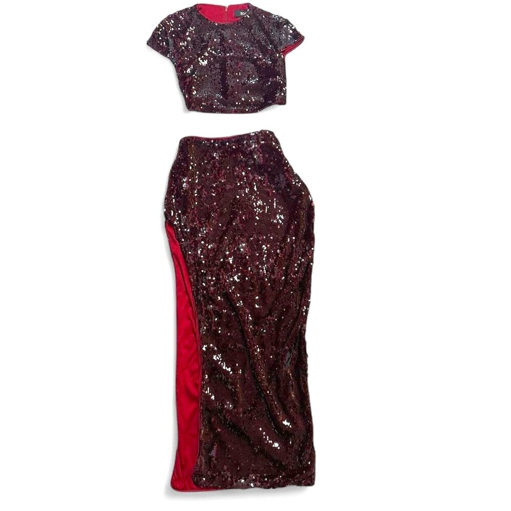 Red Sequin 2-Piece Set